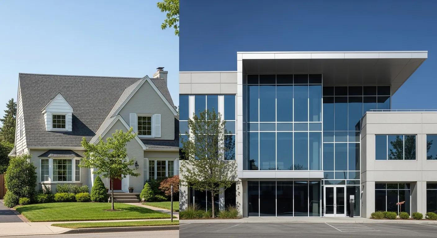 Residential vs commercial roofing